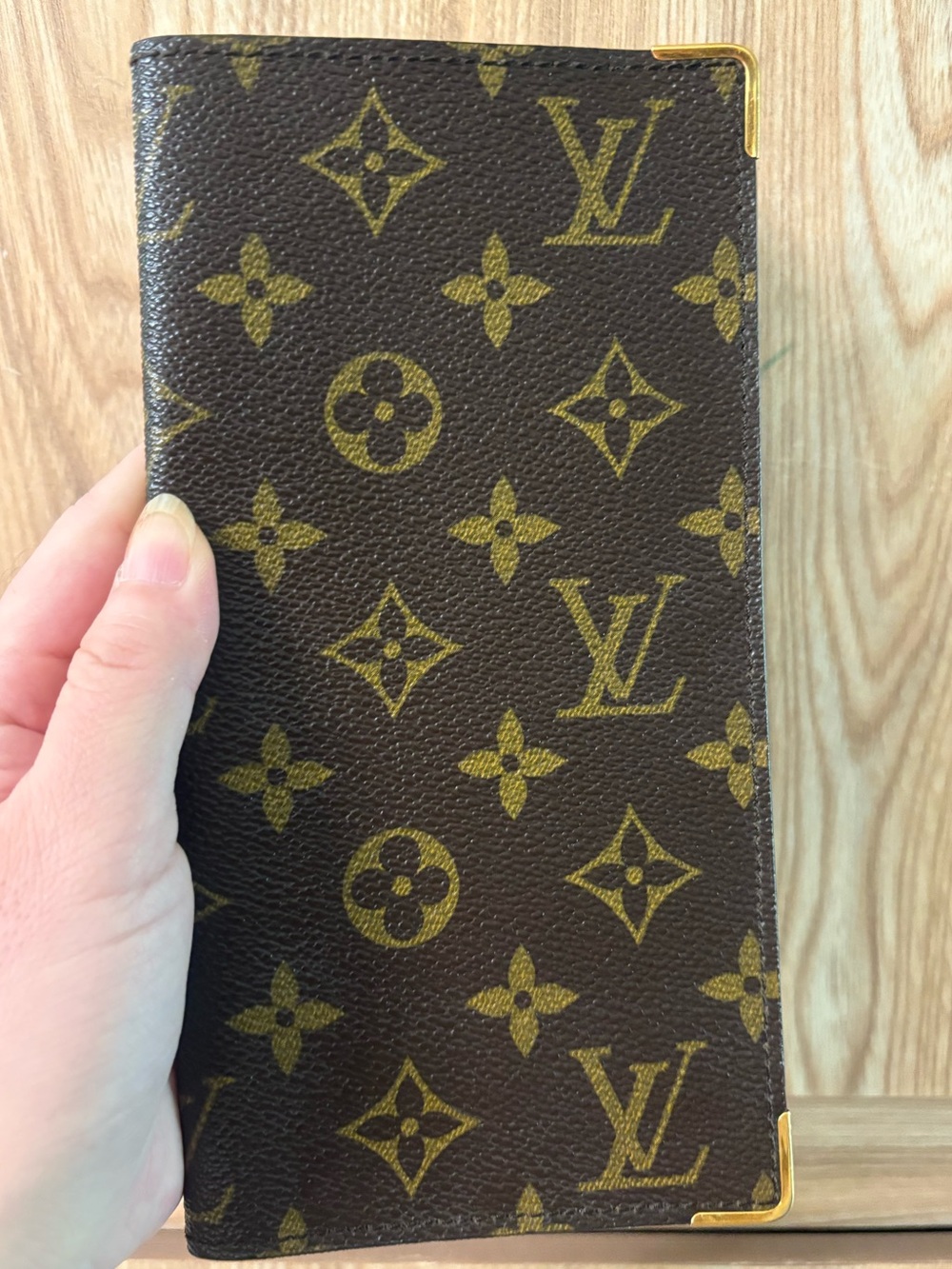 Authentic Louis Vuitton monogram leather long bifold wallet Vintage